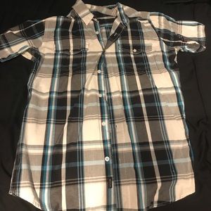 Casual good condition black short sleeve size medium.